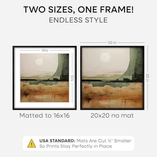 20x20 Black Oak Picture Frame