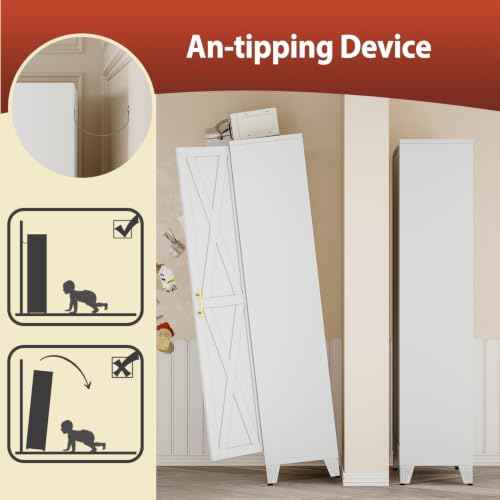 75" H Tall Kitchen Storage Cabinet with Doors