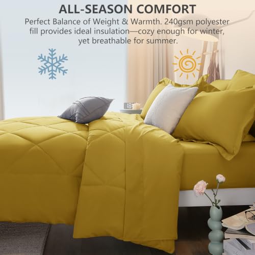 Full Size Comforter Sets Mustard Yellow