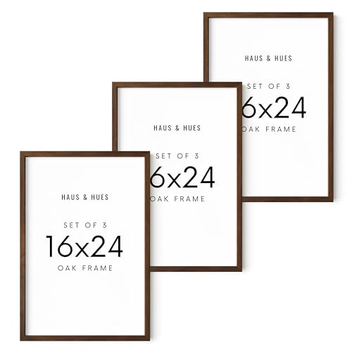 16x24 Walnut Oak Frame Set of 3 (3 Count)