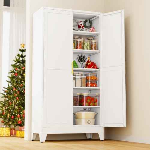 78.7" Tall Metal Pantry Cabinet