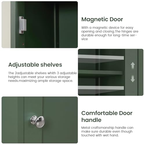 66.9" Tall Bathroom Storage Cabinet with 2 Doors & 1 Drawer