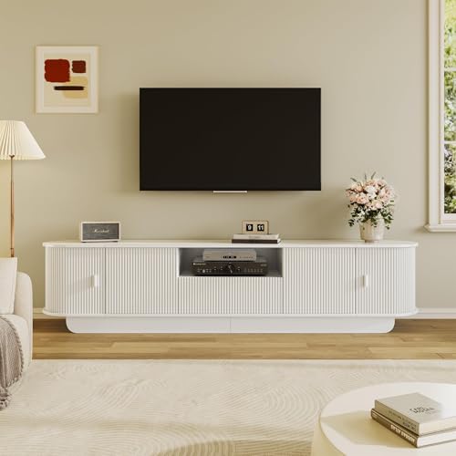 86.6'' Fluted TV Stand for 55