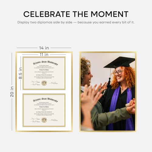 14x20 Gold Diploma Frame (3 Count)