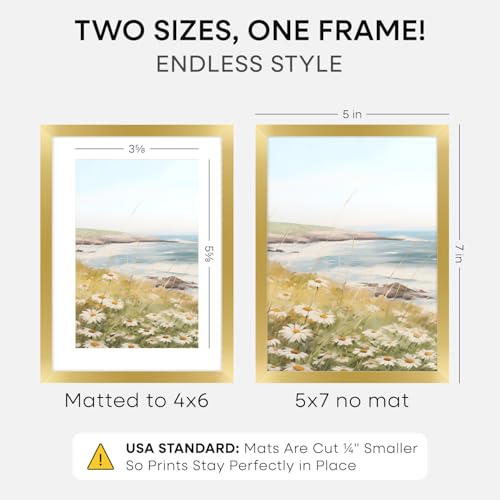 5x7 Gold Picture Frame