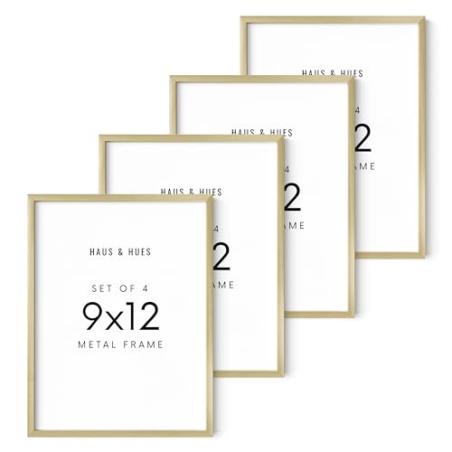 9x12 Gold Metal Picture Frames (4 Count)