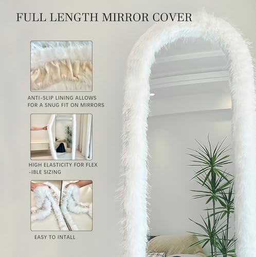 Fluffy Mirror Frame Cover for Arched & Full