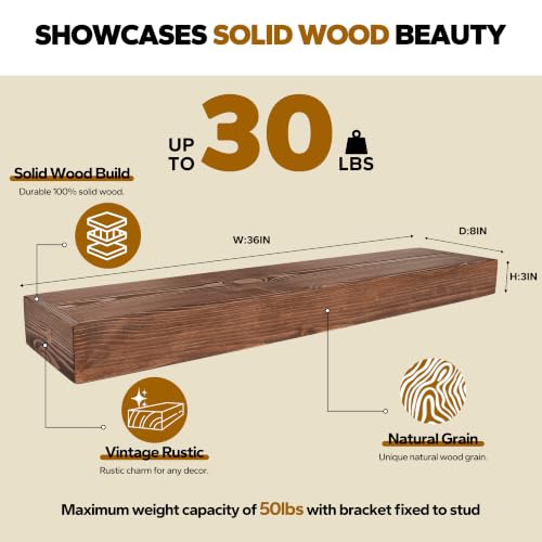 Floating Shelves 3 inch Thick for Wall Set of 2