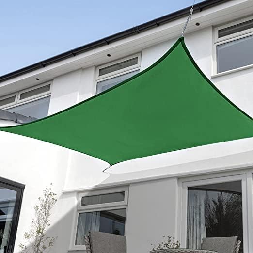 KANAGAWA 10'X22' Dark Green Custom Size Sun Shade Sail Rectangle UV Block Canopy Cover for Patio Backyard Lawn Garden Outdoor (Customized Available)
