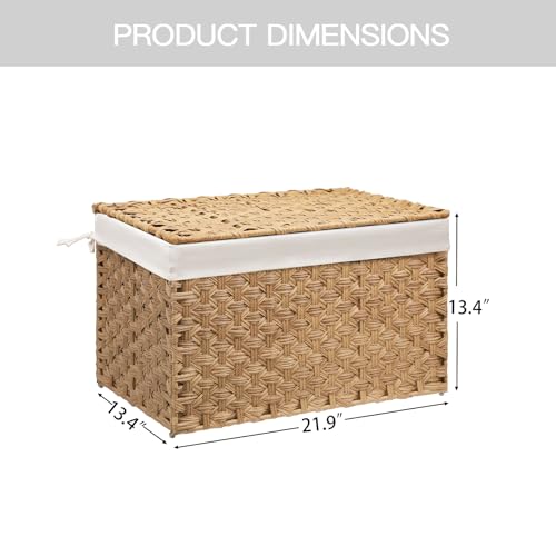 Wicker Storage Basket with Lid