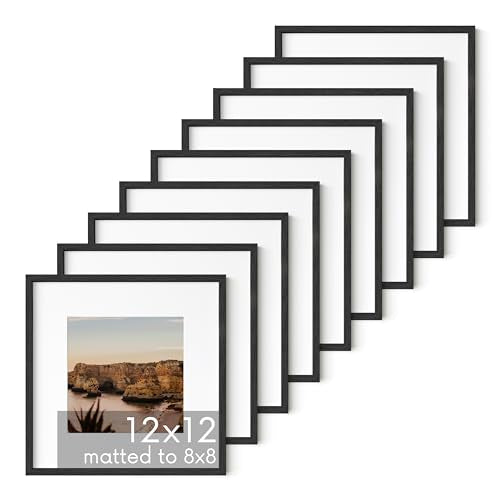 Black Oak Wood 12x12 Picture Frames (9 Count)