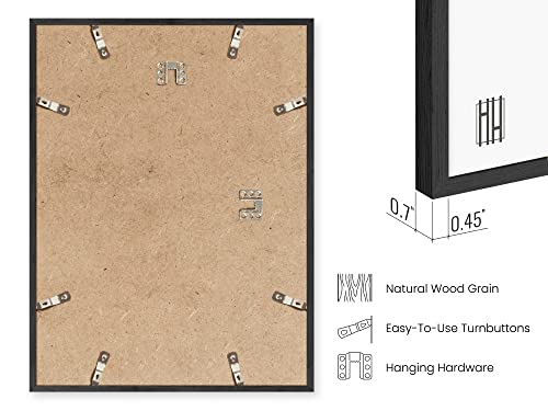 11x14 Black Oak Frame Set of 4 (4 Count)