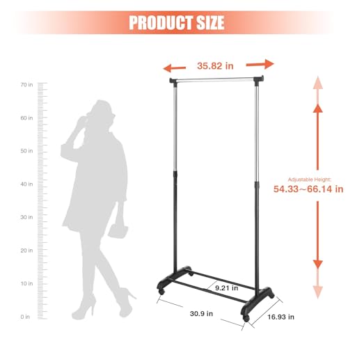Adjustable Garment Rack with Wheels