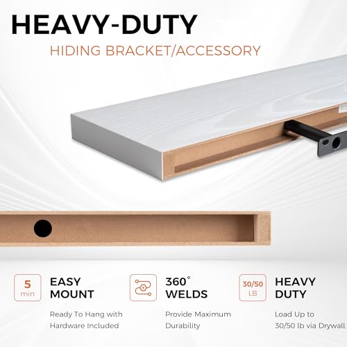 Rustic Wood Floating Shelves (2 Count)