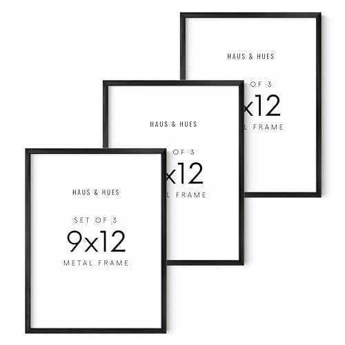 9x12 Black Metal Picture Frames (3 Count)