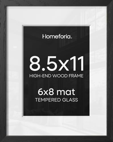 8.5x11 Black Oak Picture Frame