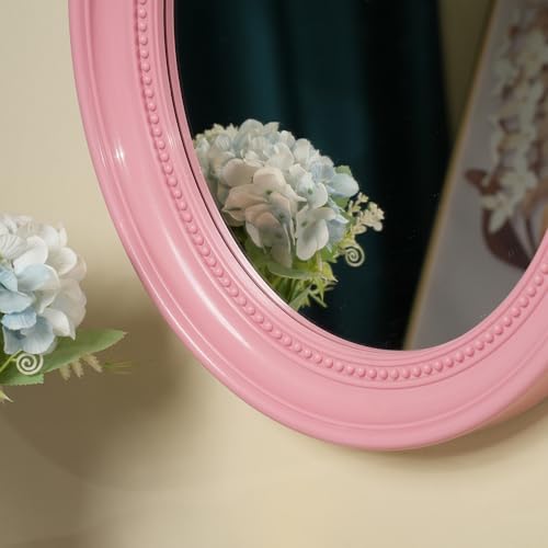 Oval Bathroom Mirror Bedroom Mirror wall Mirror Pink