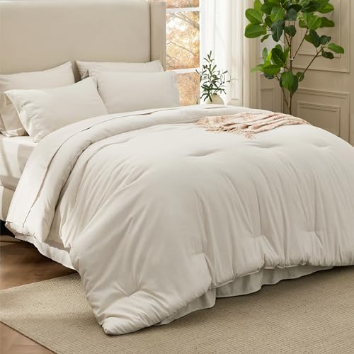 Full Comforter Set Beige