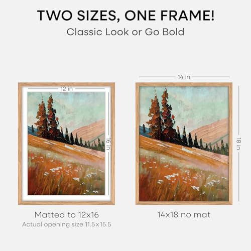 14x18 Natural Oak Picture Frame (2 Count)