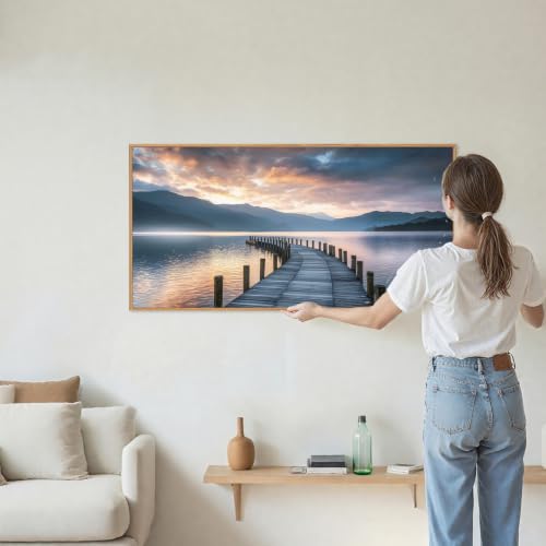 Sunset Lake Framed Canvas Wall Art