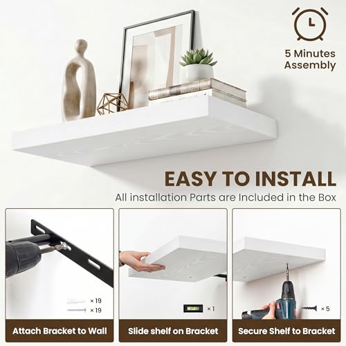 24 Inch Floating Shelves for Wall