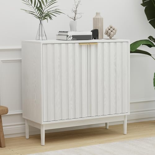 Fluted Buffet Cabinet with Storage