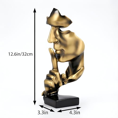 Gold Modern Abstract Art Thinker Statues