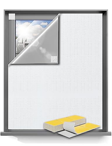 114"x60" Portable Blackout Curtains Blinds for Windows No Drill