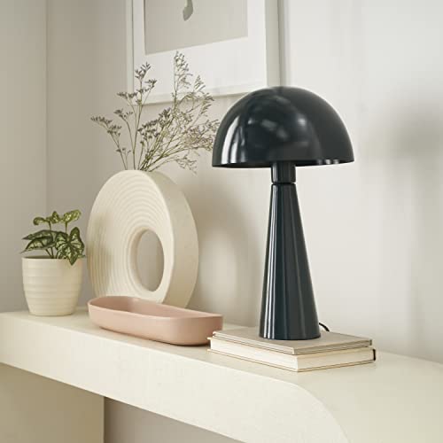 Home 16" Dark Green Metal Mushroom Table Lamp
