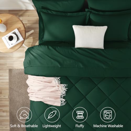 Twin Comforter Set Emerald Green