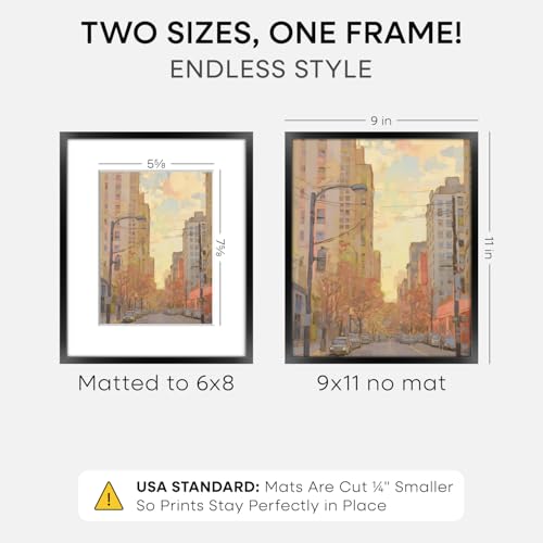 9x11 Black Picture Frame (3 Count)