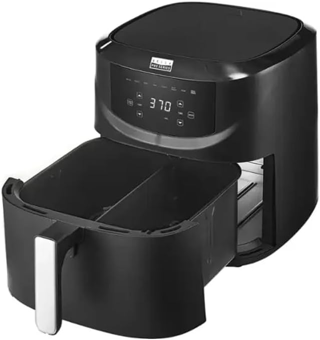 Bella PRO - 8-qt. Touchscreen Air Fryer with Divided Basket - Matte Black