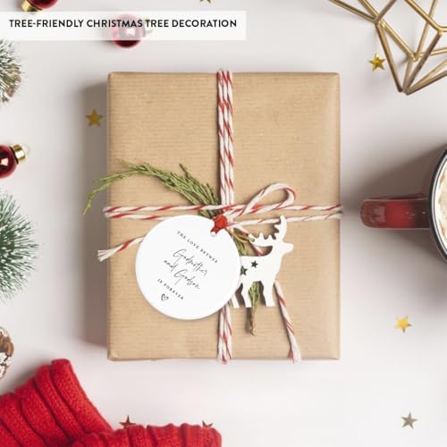 Round Ceramic Porcelain Christmas Tree Ornament Keepsake Collectible Gift