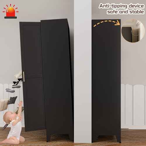75" Metal Kitchen Pantry Cabinet