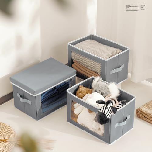 Stackable Storage Bins with Lids (5 Count)