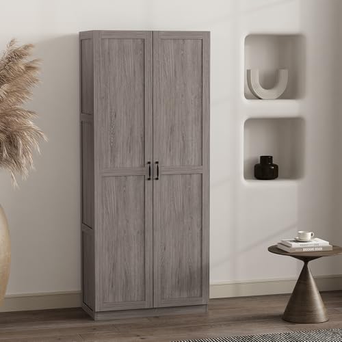 Cornelia Modern Tall Storage Cabinet with Doors and Adjustable Shelves 1.0