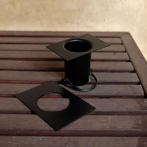 Nutshell Stores Flower Cups Rain Chain - Black - 15 Feet