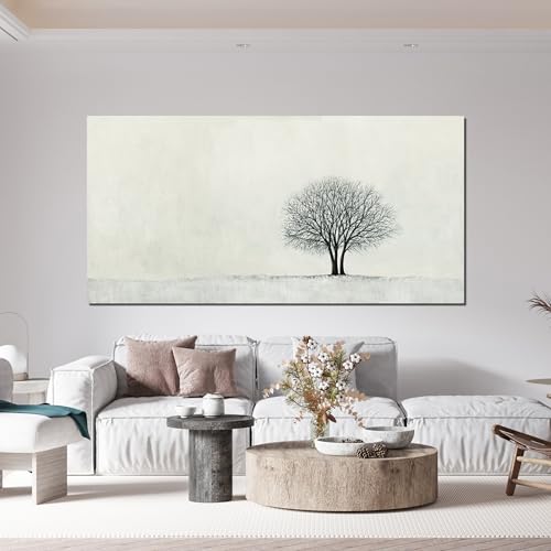 Canvas Wall Art Decor Large Wall Art Pictures for Living Room Canvas Modern Art Wall Decor Black and White Wall Art Decor Minimalist Tree Wall Art Prints Art Work for Home Office Wall Decor 29" X 58"
