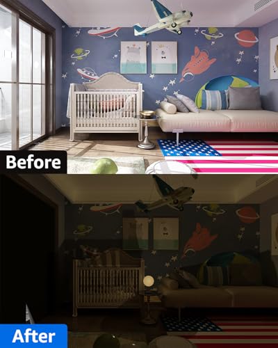 Blackout Curtains Portable 15”x48” No Drill Black Out Window Cover