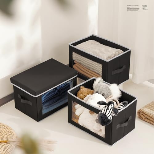 Storage Boxes with Lids (3 Count)