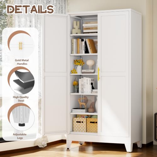 78.7" Tall Metal Pantry Cabinet
