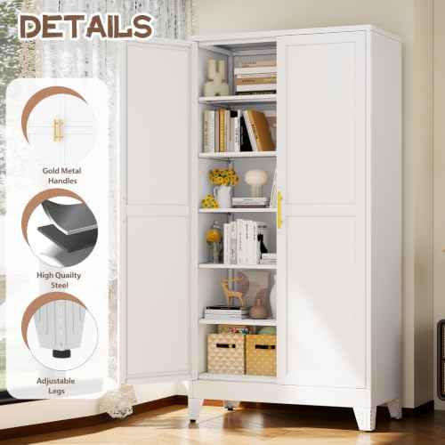 78.7" Tall Metal Pantry Cabinet