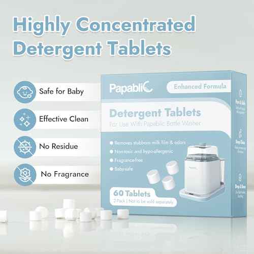 60Pcs Official Detergent Soap Tablets for Baby Brezza (60 Count)
