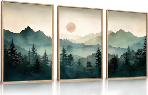 Large Boho Mountain Framed Wall Art Set (50 Count)