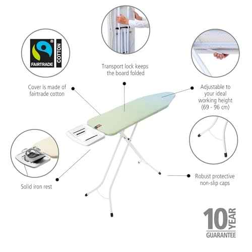 Comfort Ironing Board with Solid Steam Iron Rest
