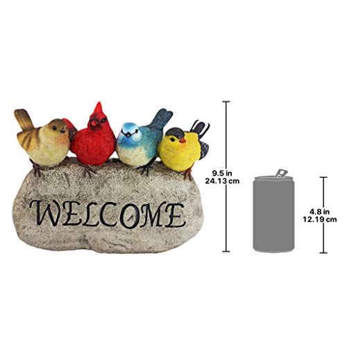 Birdy Welcome Garden Stone Statue