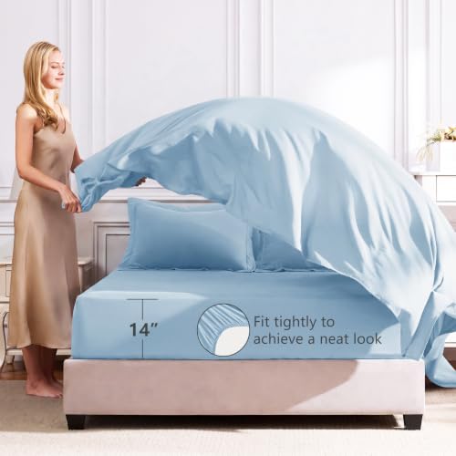 Queen Comforter Set with Sheets Baby Blue