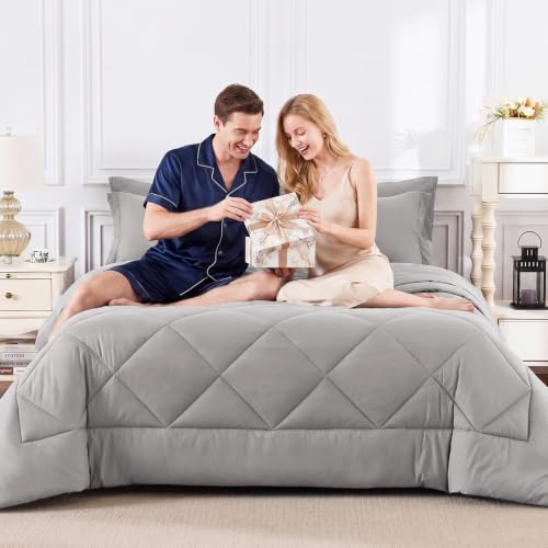 Full Size Comforter Sets French Grey