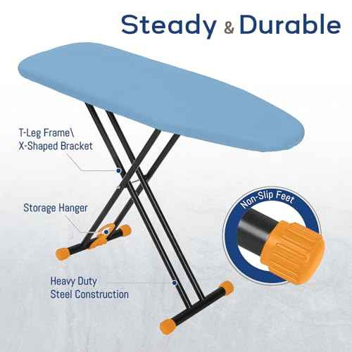 Compact Full Size Ironing Board 43x13 Blue