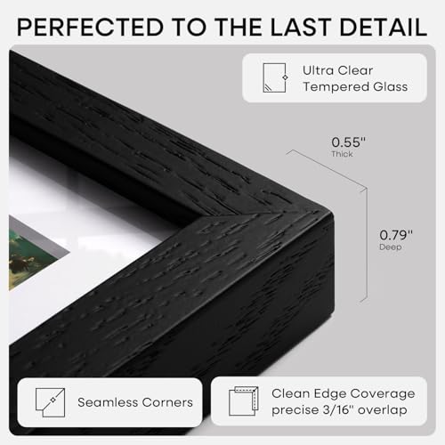 13x17 Black Oak Picture Frame (2 Count)